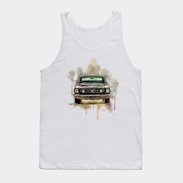 Ford Mustang splash art Tank Top by AaaahEeeekStudio